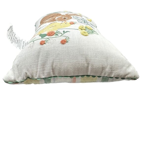 Threshold Bunny Chick Embroidered Pillow 100% Cotton Shell 19"x14" Spring Decor - Picture 14 of 16